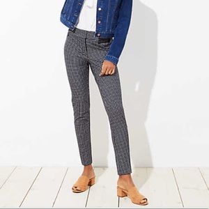 LOFT Marisa Plaid Button Crop Career Pants Sz 10